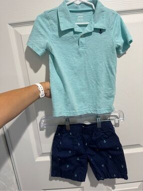 Carter's Toddler Aqua Polo Shirt - Aqua